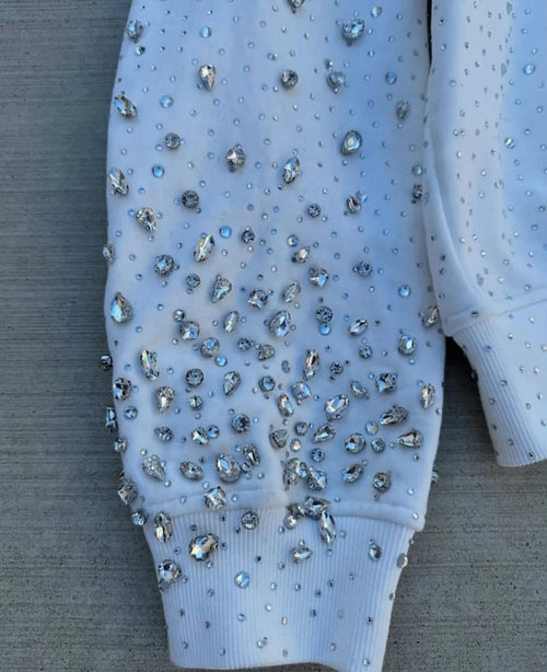 rhinestone zip up (color options)